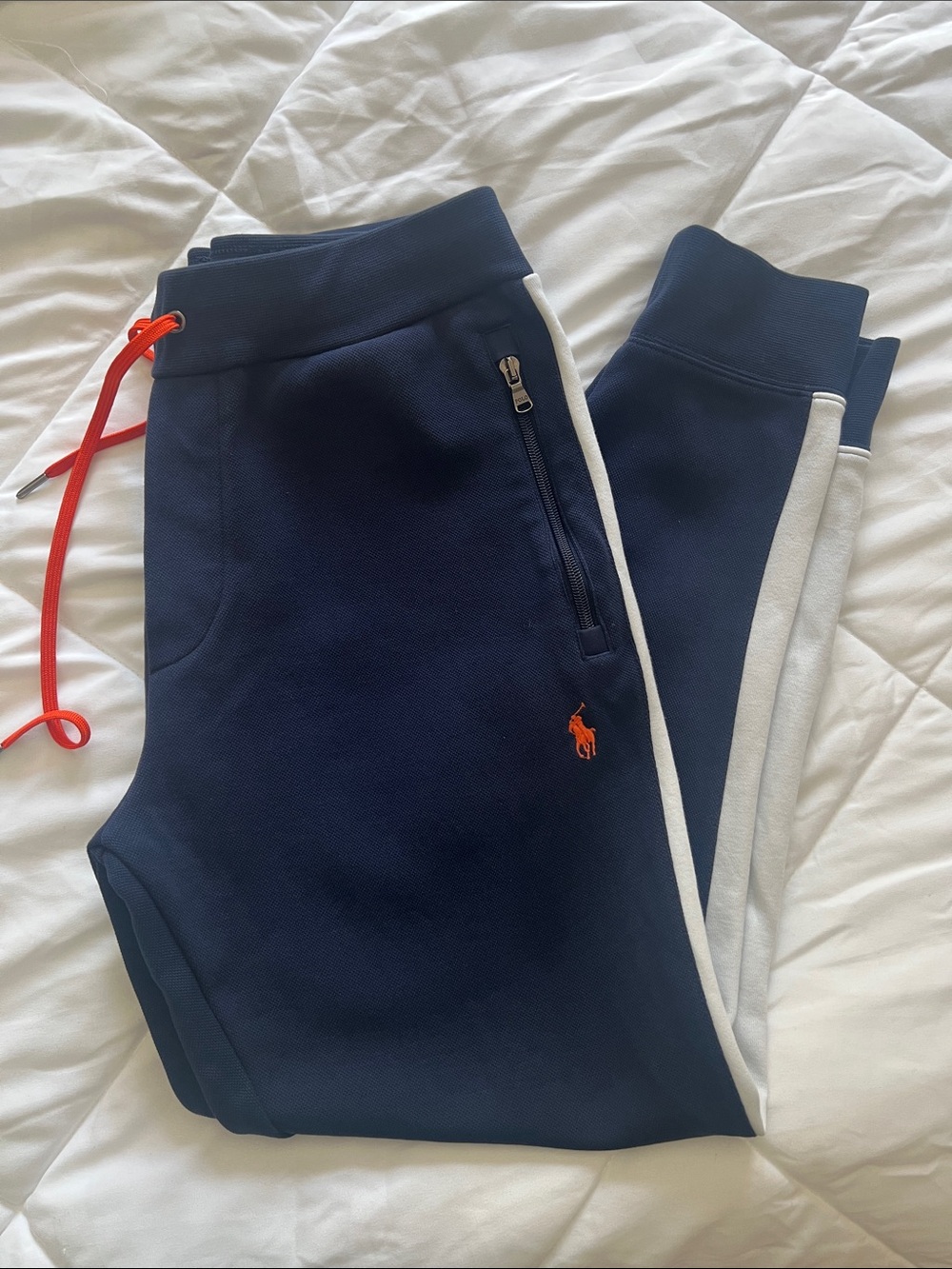 Polo Ralph Lauren Blue\White Sweatpants Size M Mint Condition